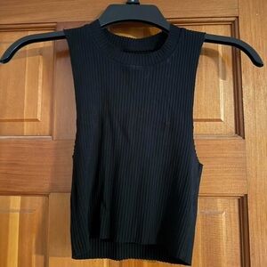 Aerie Black Ribbed Tank Top